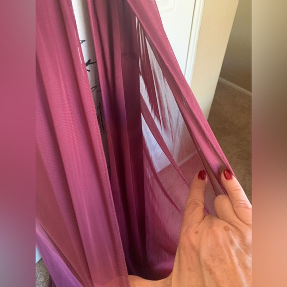 David’s Bridal Wine Grecian Style Bridesmaids Formal Dress - Picture 8 of 9